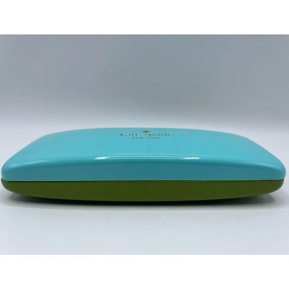 KATE SPADE New York Eyeglass Case  Hard Clam Shell GREEN/BLUE